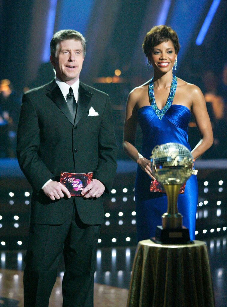 Tom Bergeron and Lisa Canning on Dancing with the Stars season 1, 2005