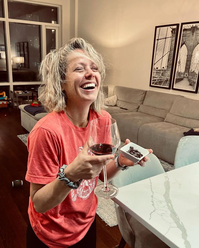 Dylan Dreyer at home in New York City, in a relatable photo posted by her husband 