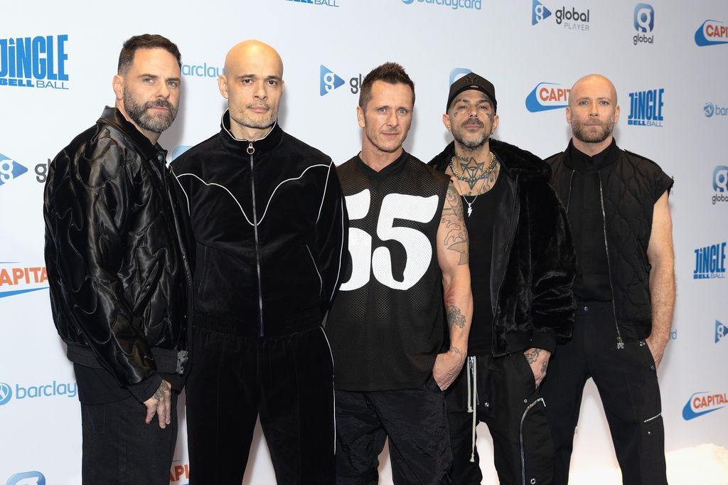 Scott Robinson, Sean Colon, Ritchie Neville, Abz Love and Jason Love Brown attend Capital's Jingle Bell Ball 2025 