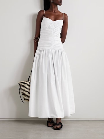 Gathered Organic Cotton Midi Dress