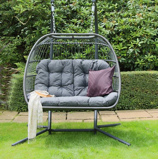 the range grey double egg chair.