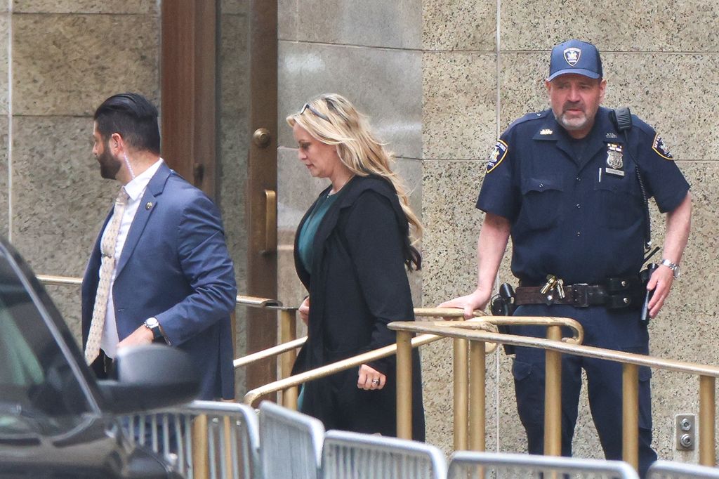 Stormy Daniels leaves Manhattan Criminal Court after testifying at former US President Donald Trump's trial for allegedly covering up hush money payments