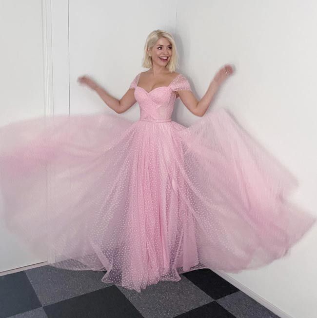 holly willoughby pink princess dress