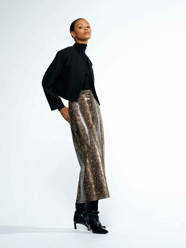 French Connection snakeskin skirt