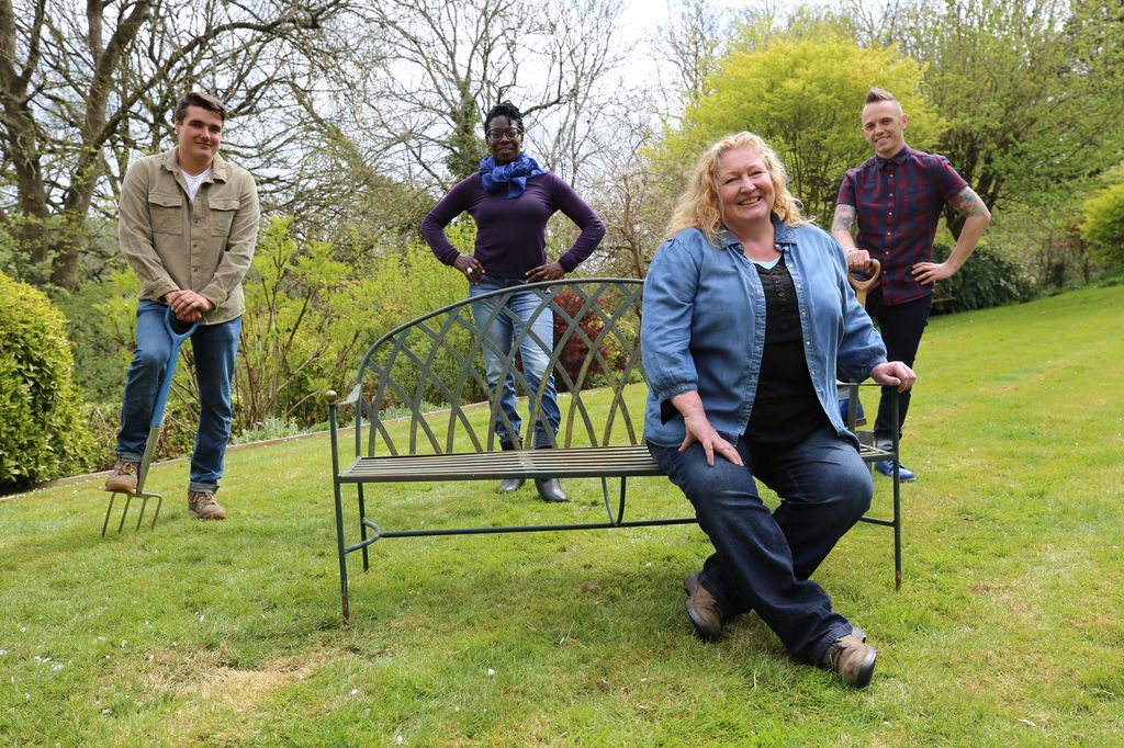Chris Hull, Flo Headlam, Charlie Dimmock, Lee Burkhill on Garden Rescue
