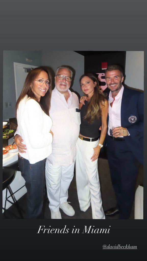 Victoria and David celebrated Inter Miami's win with friends