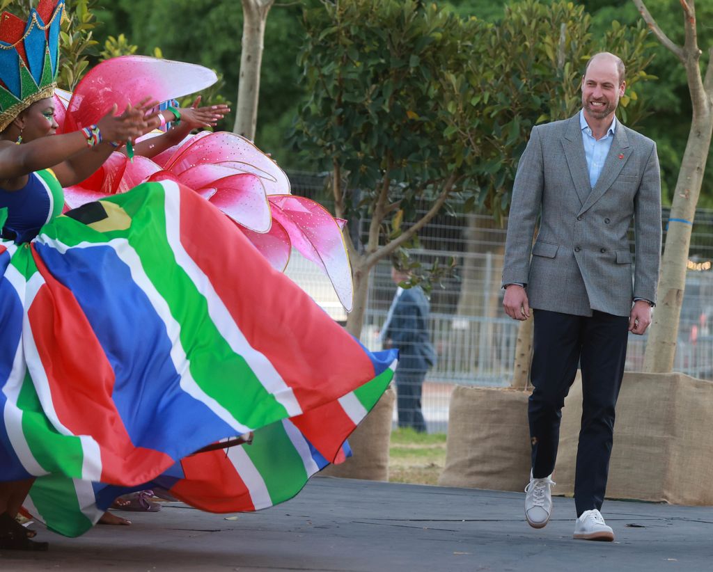 Prince William in South Africa in a casual outfit 