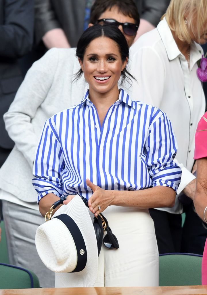 Meghan, Duchess of Sussex attends day twelve of the Wimbledon Tennis Championships