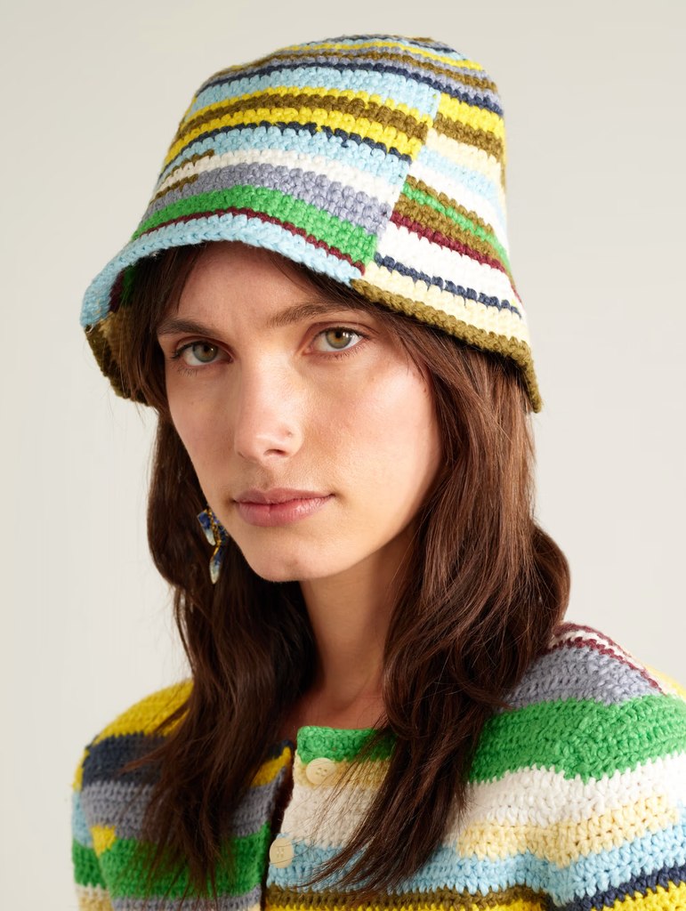 Crocheted Organic Cotton Bucket Hat