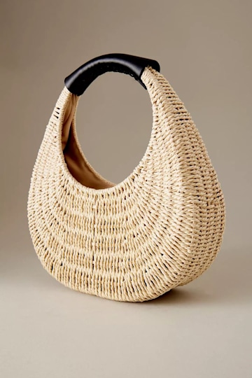 Raffia Menorca Circle Shoulder Bag