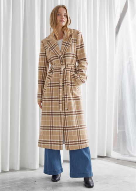 belted plaid coat other stories