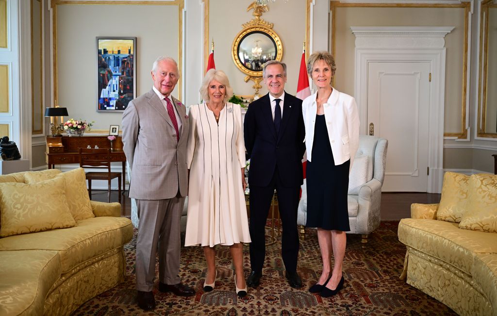 The King and Queen with Mark Carney and Diana Fox