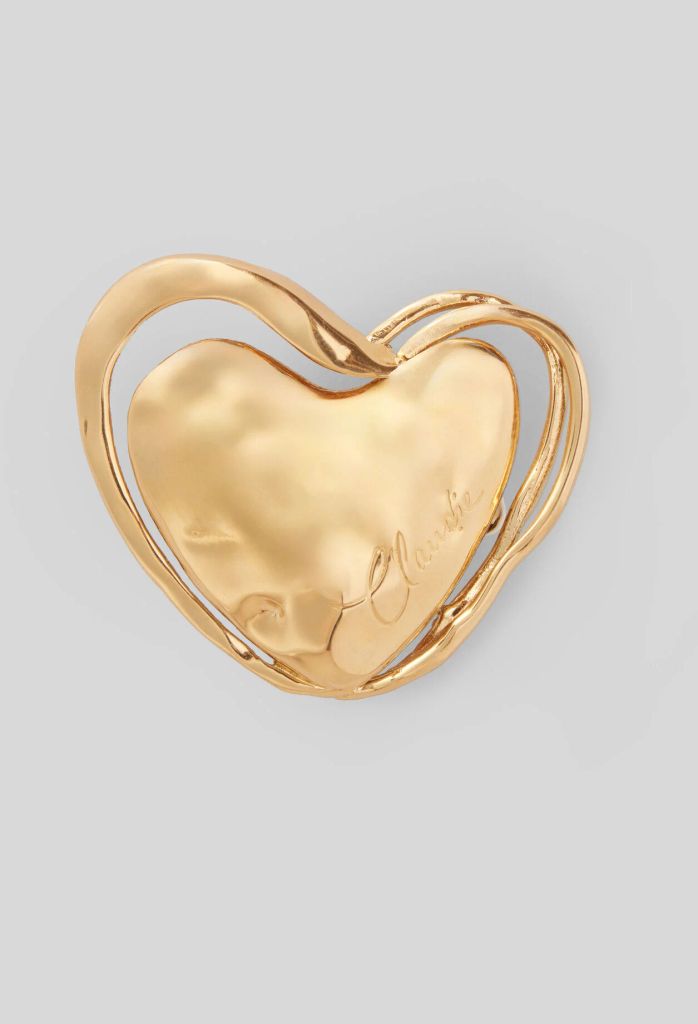 Golden Heart Brooch