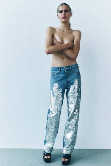 Zara Sequin Jeans