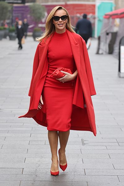 amanda holden red outfit