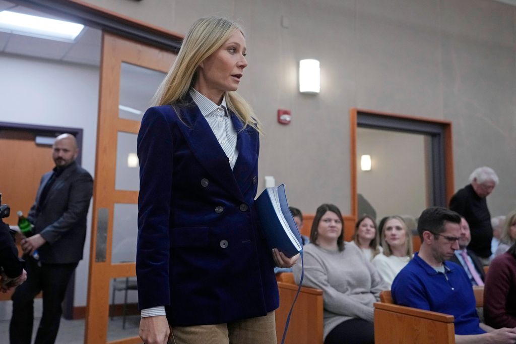 Gwyneth Paltrow enters the courtroom for the trial 
