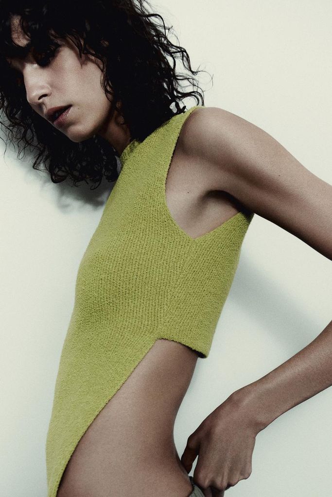 Plain knit top from Zara