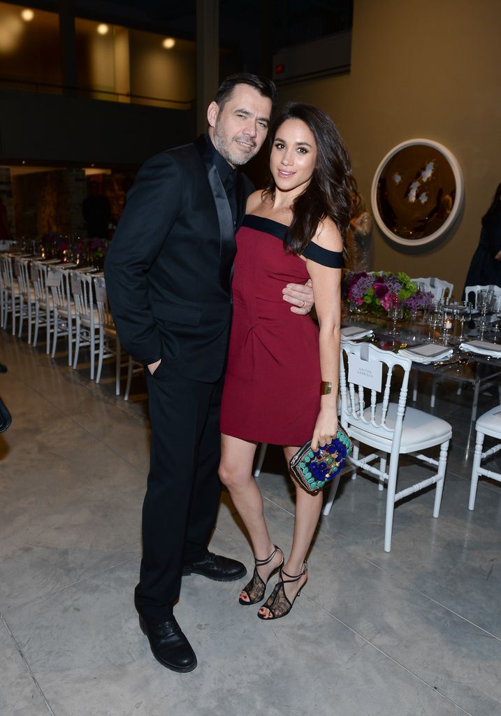   Designer Roland Mouret and actress Meghan Markle attend the Roland Mouret private dinner at Corkin Gallery on April 28, 2016 in Toronto, Canada.  