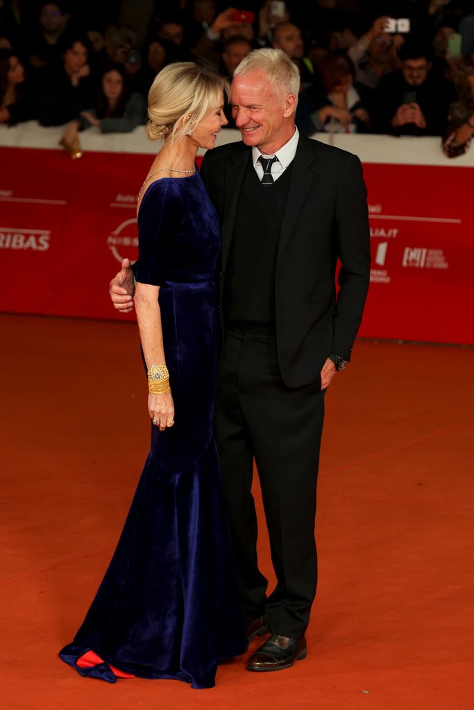 Trudie Styler and Sting attend a red carpet for the movie "Posso Entrare? An Ode To Naples" 