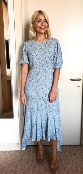 holly willoughby blue blue dress instagram