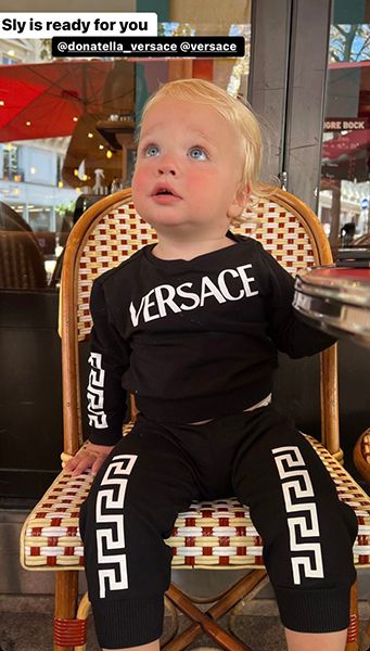 Emily Ratajkowski Baby Versace Instagram Story