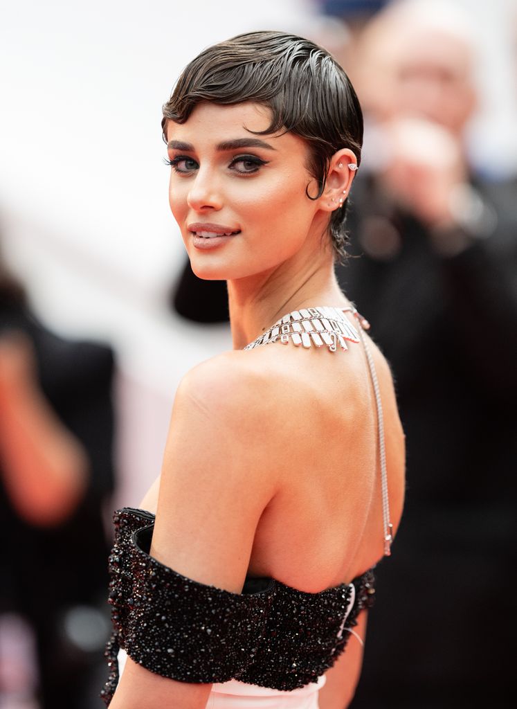 Taylor Hill attends "Le DeuxieÌme Acte" ("The Second Act") Screening & opening ceremony red carpet at the 77th annual Cannes Film Festival