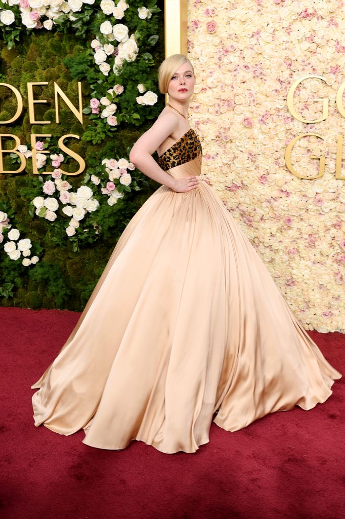 Elle Fanning attends the 82nd Annual Golden Globe Awards at The Beverly Hilton on January 05, 2025 in Beverly Hills, California