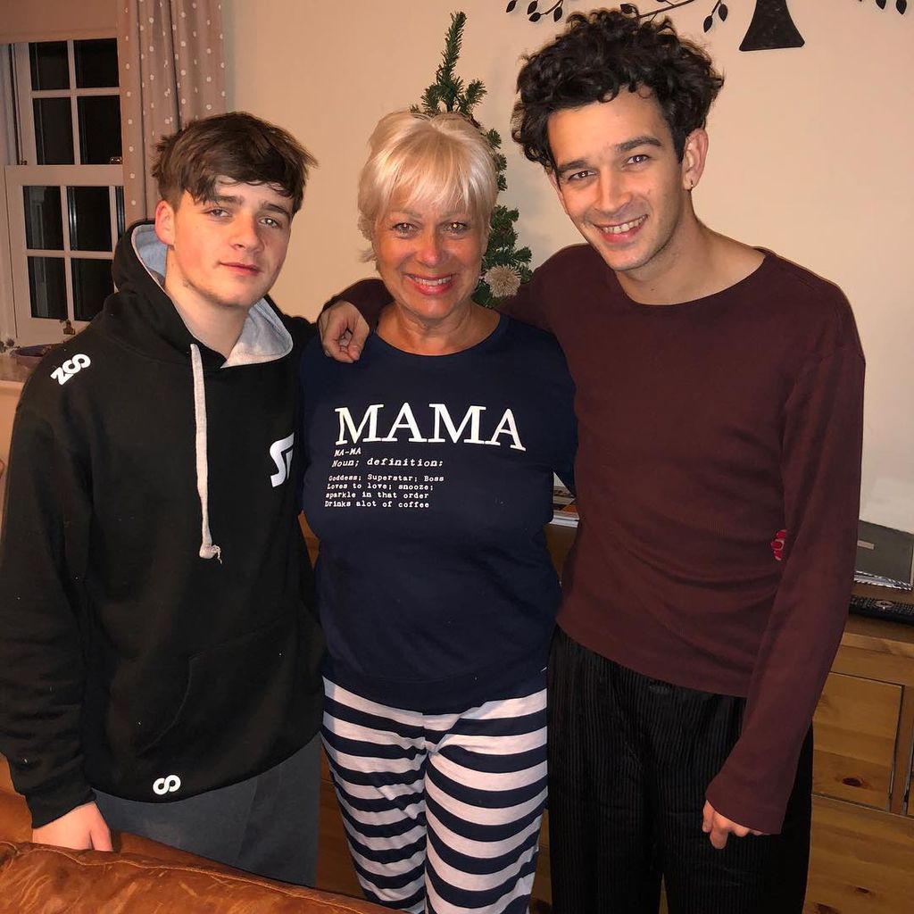 Denise Welch with her sons Matty and Louis Healy
