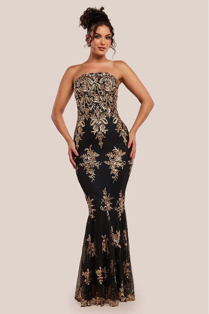 Robe sans bretelles Goddiva