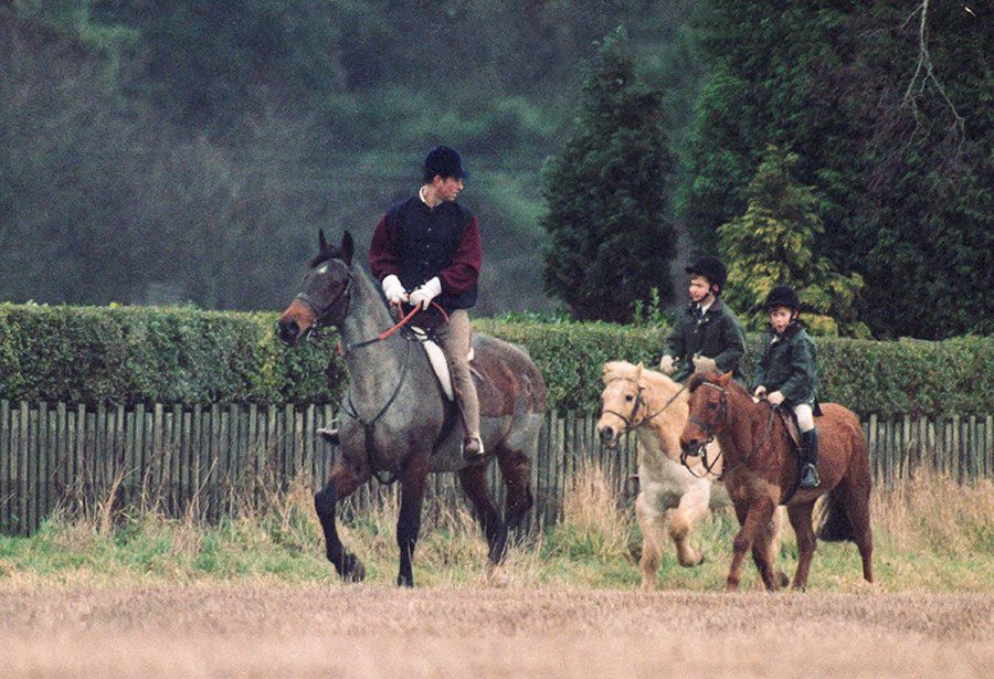 prince charles riding with sons