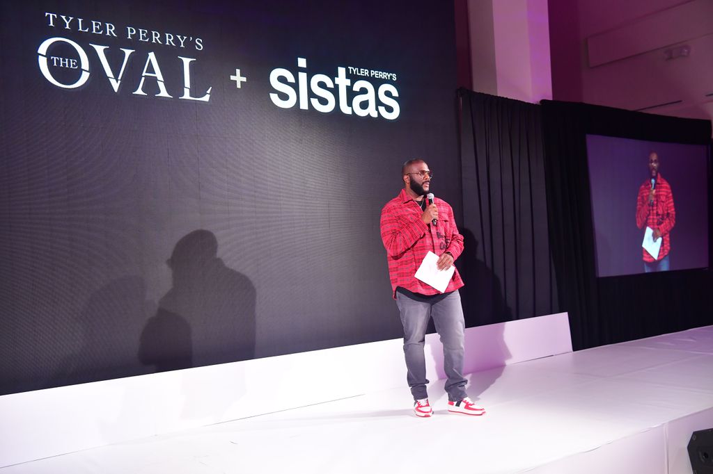 Tyler Perry attends "The Oval" & "Sistas" Atlanta Screening at 200 Peachtree on October 20, 2019 in Atlanta, Georgia