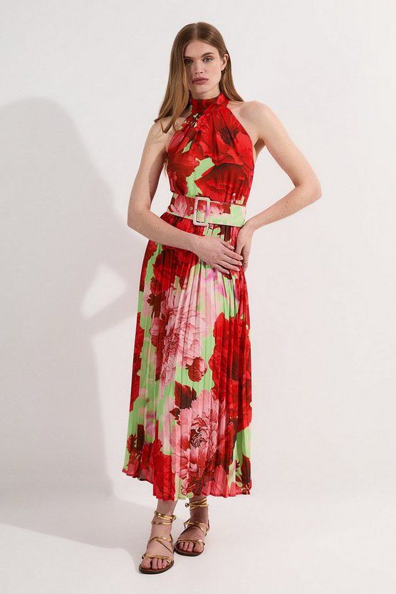 Karen Millen Floral Halter Dress