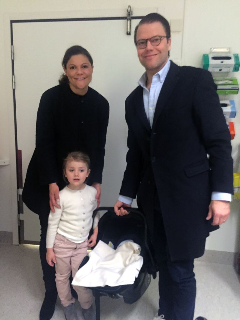 Crown Princess Victoria and Prince Daniel leave hospital with baby Oscar