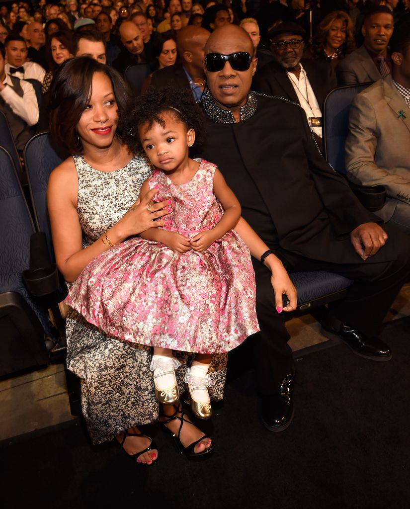 Tomeeka Robyn Bracy and Stevie Wonder attend Stevie Wonder: Songs In The Key Of Life - An All-Star GRAMMY Salute at Nokia Theatre L.A. Live on February 10, 2015 in Los Angeles, California. 