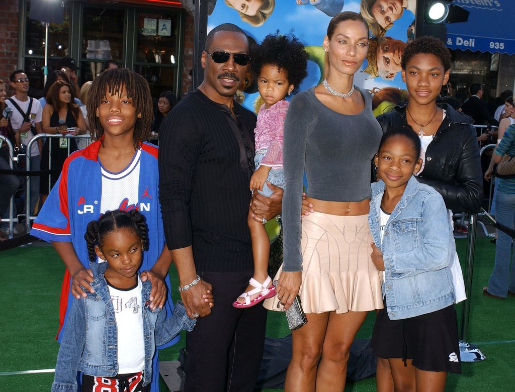 Eddie Murphy with his kids and ex-wife Nicole