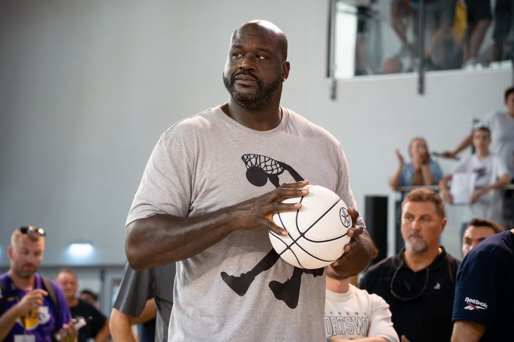 Shaquille O'Neal attends the Hey, This is Shaq Basketball Tournament in Warsaw, Poland, on August 28, 2024