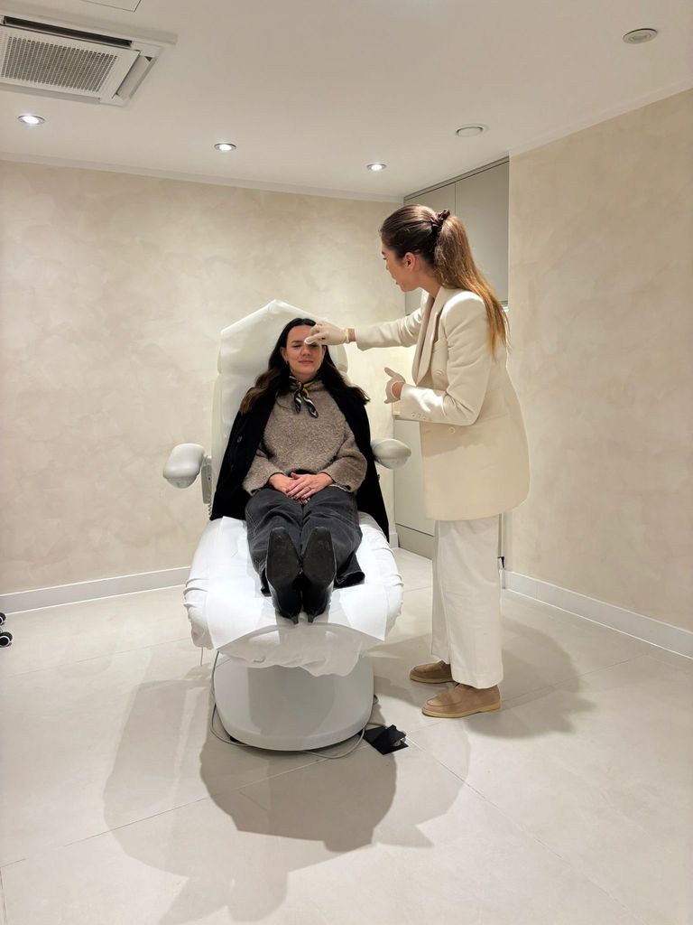 woman getting cosmetic treatment