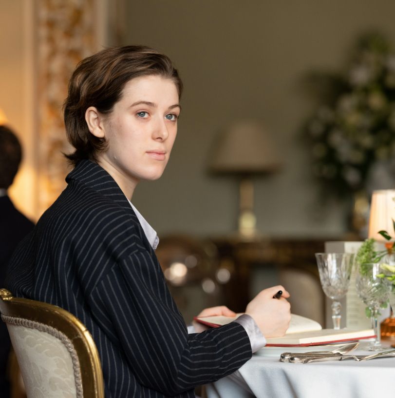 Honor Swinton Byrne in a still from The Souvenir