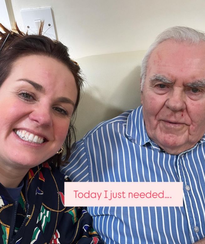 Nina Warhurst with her father