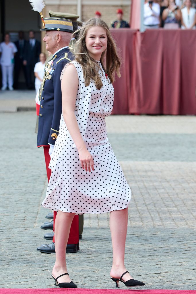 Princess Leonor wearing polka dots