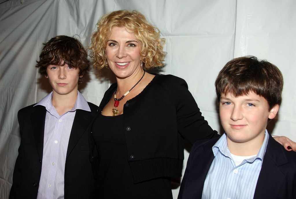 natasha richardson and her sons daniel neeson and michael richardson in 2008