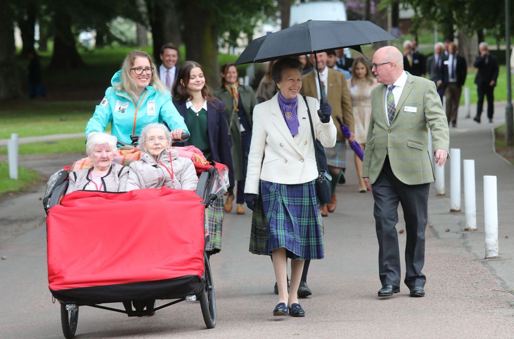 Princess Anne wore a flippy tartan skirt