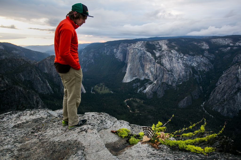 A memorial for the late Dean Potter and Graham Hunt after their death from a BASE jump in Yosemite National Park