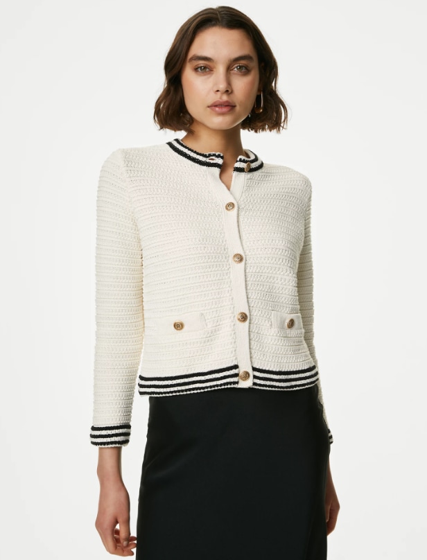 marks and spencer white cardigan