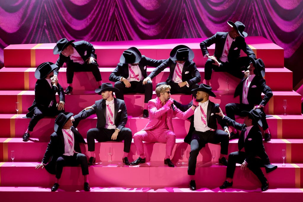 Ryan Gosling performs 'I'm Just Ken' from "Barbie" onstage during the 96th Annual Academy Awards at Dolby Theatre on March 10, 2024 in Hollywood, California. (Photo by Kevin Winter/Getty Images)