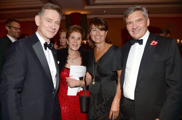 Michael and Carole with Brideshead Revisited actor Anthony Andrews and his wife Georgina Simpson