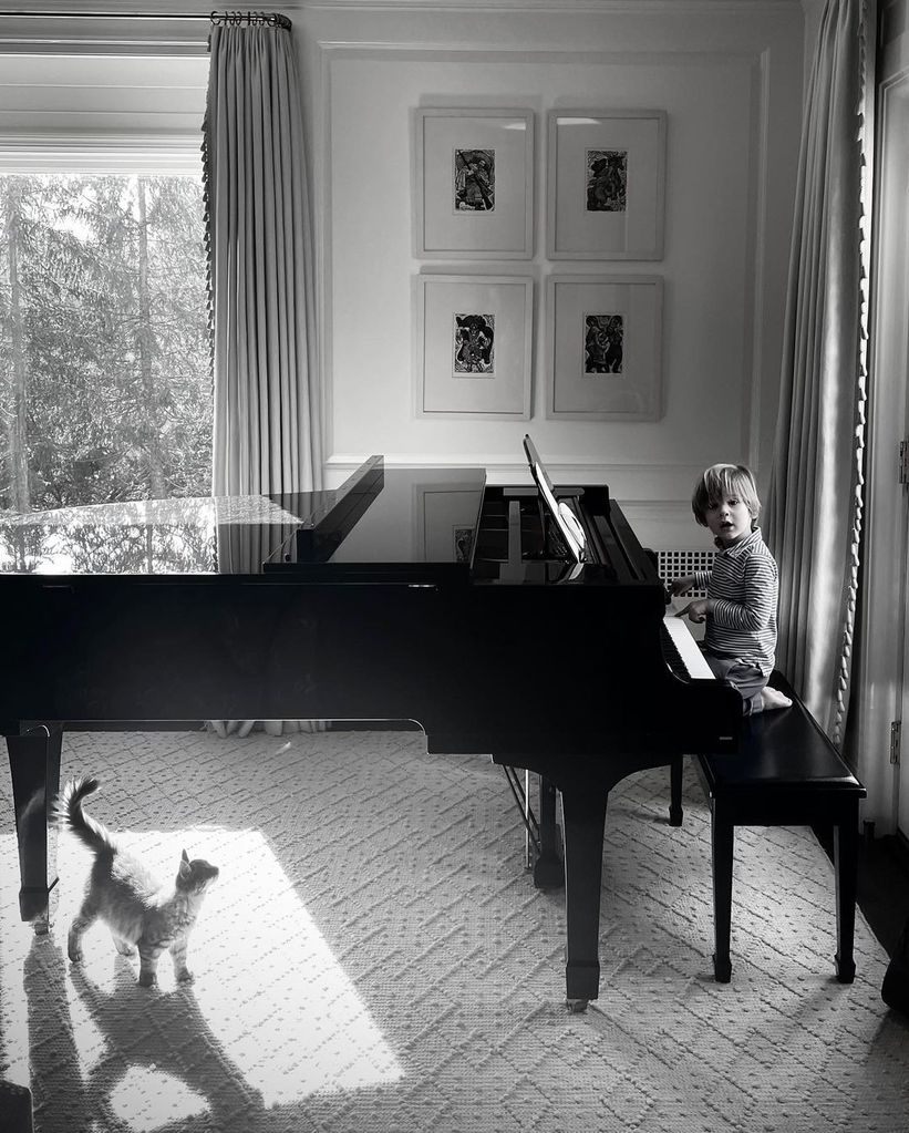 Jenna Bush Hager's son playing the piano