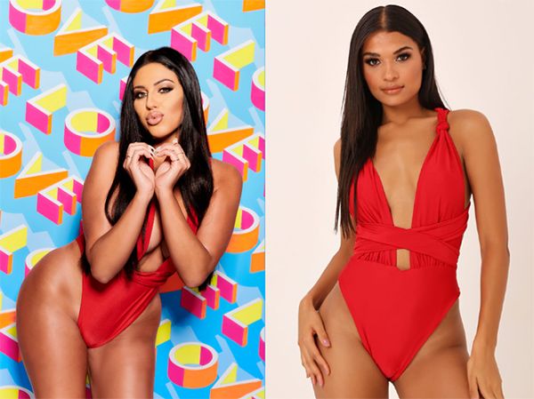 anna love island red swmsuit