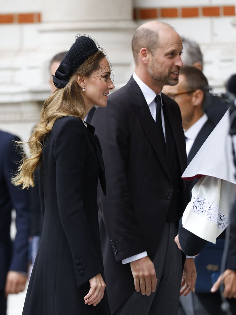 Prince and Princess of Wales at Duchess of Kent funeral 