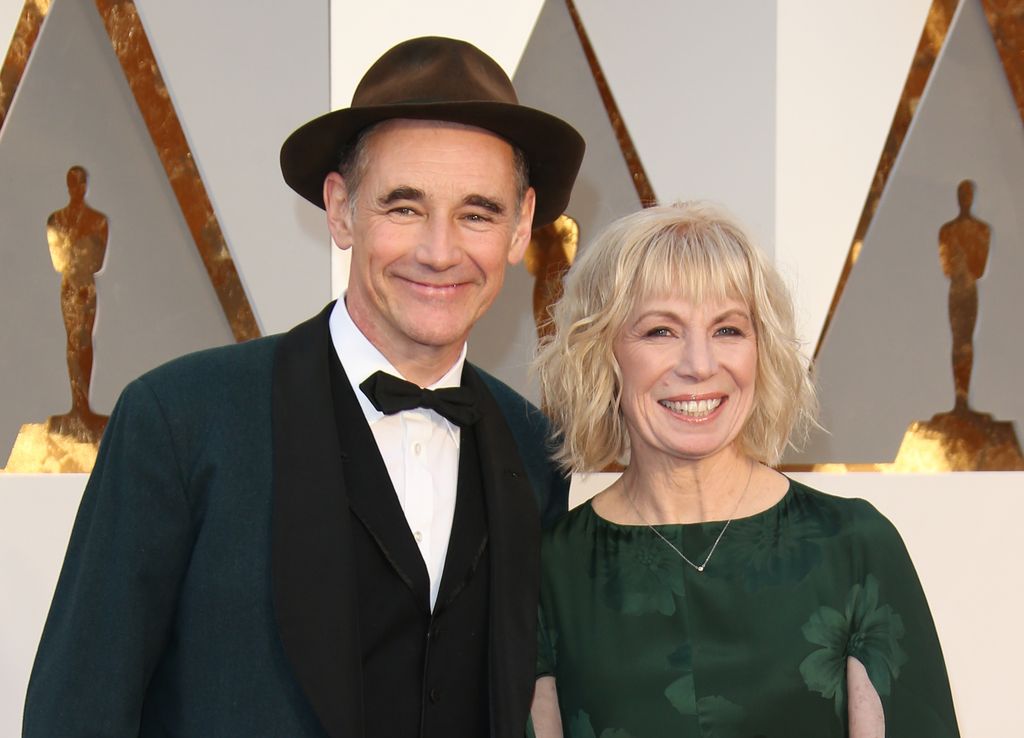 Mark Rylance smiles with Claire Van Campen